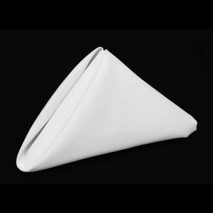 100 new white napkins polyester napkins 17”X17”